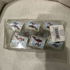 NEW Jubilee Seaport Whale Weathervane Shower Curtain Rings 12 Ct Nautical Beach